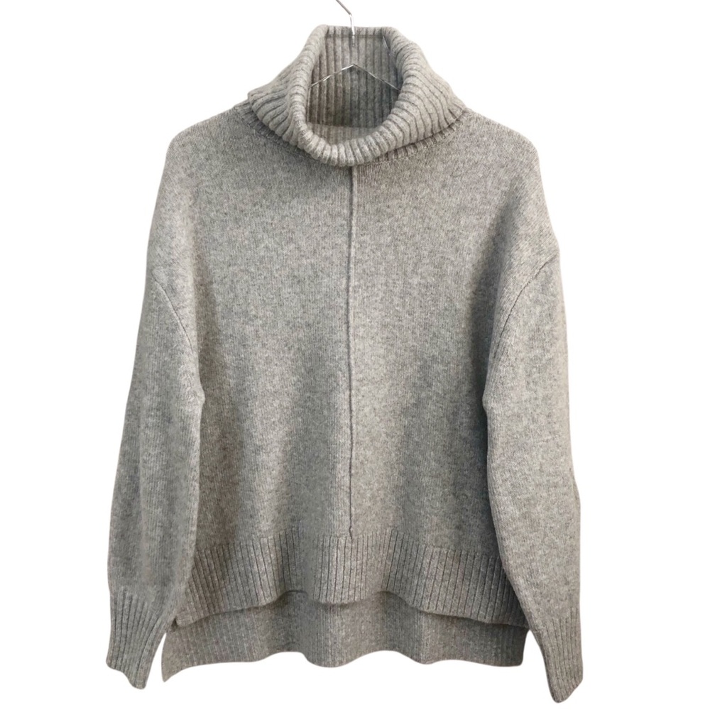 H&M | Oversized Gray Wool Blend Turtleneck Sweater